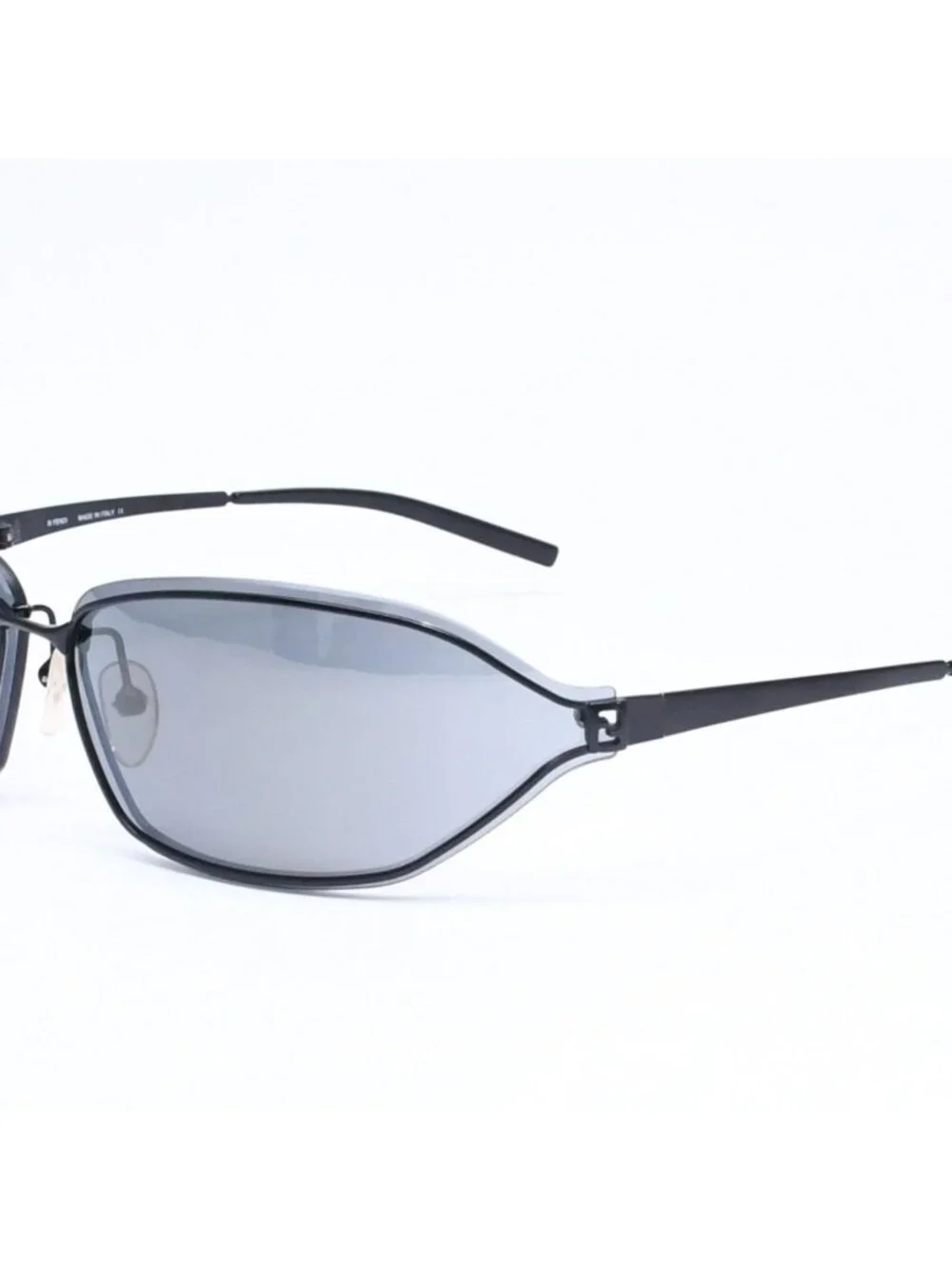 Fendi Sunglasses Eyewear 72 Black Metal Acetate Zucca Motif
